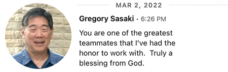 LinkedIn Message from HECO IT DBA Gregory Sasaki